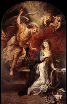 ピーター・パウル・ルーベンス Painting - 「受胎告知」 1628年 バロック様式 ピーター・パウル・ルーベンス